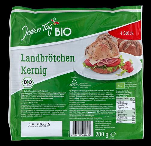 Jeden Tag Bio Landbrötchen kernig