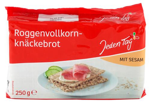 Jeden Tag Roggenvollkornknäckebrot mit Sesam