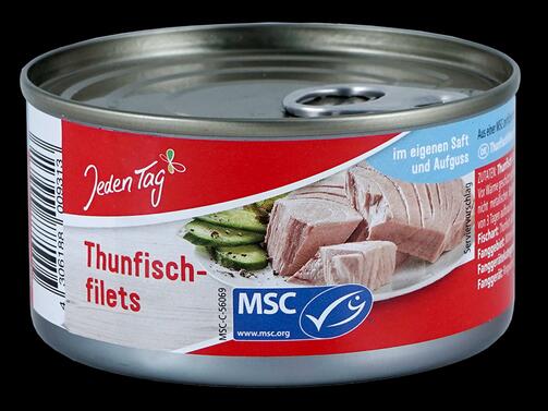Jeden Tag Thunfischfilets in eigenem Saft und Aufguss