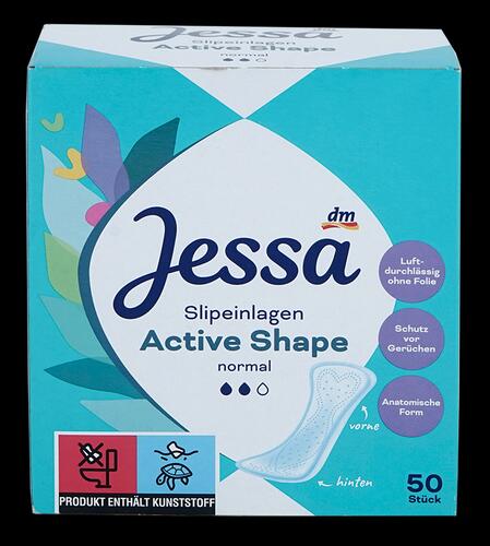Jessa Slipeinlagen Active Shape Normal, ohne Duftstoffe, 50 Stück