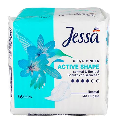Jessa Ultra-Binden Active Shape, normal mit Flügeln Jessa Ultra-Binden Active Shape, normal mit Flügeln