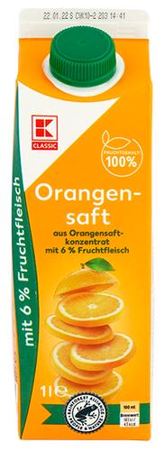 K-Classic Orangensaft mit 6 % Fruchtfleisch