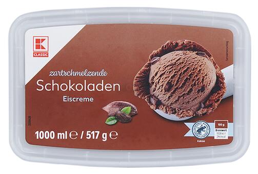 K-Classic Zartschmelzende Schokoladen Eiscreme