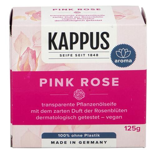 Kappus Pink Rose transparente Pflanzenölseife