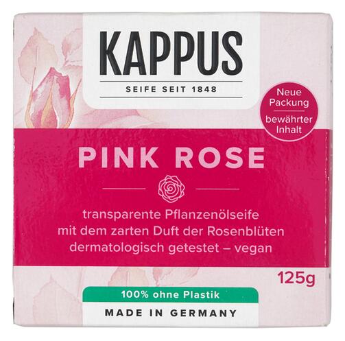 Kappus Pink Rose transparente Pflanzenölseife