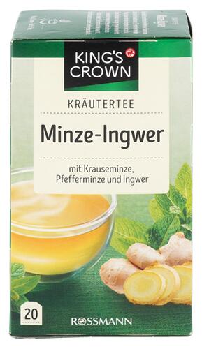 King's Crown Kräutertee Minze-Ingwer, 20 Beutel
