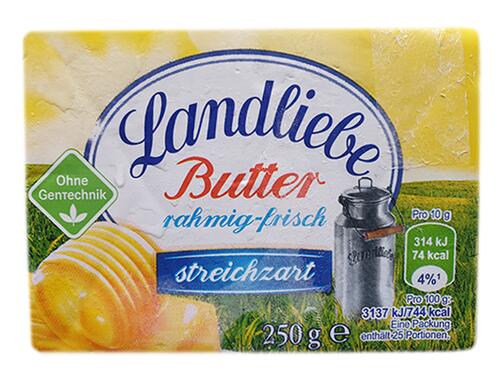 Landliebe Butter rahmig-frisch streichzart, mildgesäuert
