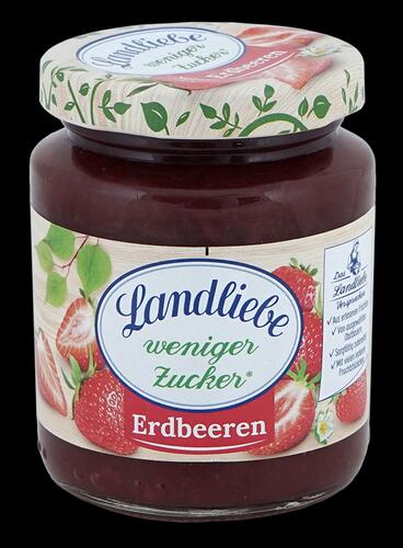 Landliebe weniger Zucker Erdbeeren