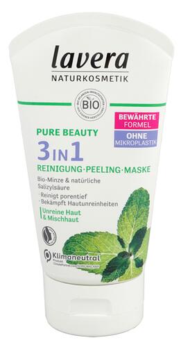 Lavera Pure Beauty 3 in 1 Reinigung Peeling Maske