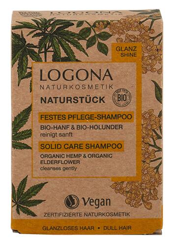 Logona Naturstück Festes Pflege-Shampoo Bio-Hanf & Bio-Holunder