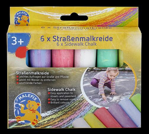 Malefix Straßenmalkreide, 6 Stück