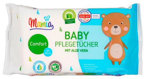 Mamia Baby Pflegetücher Comfort mit Aloe Vera, 3er Pack