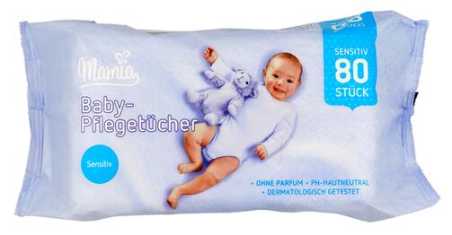 Mamia Baby-Pflegetücher Sensitiv ohne Parfüm, 2er Pack