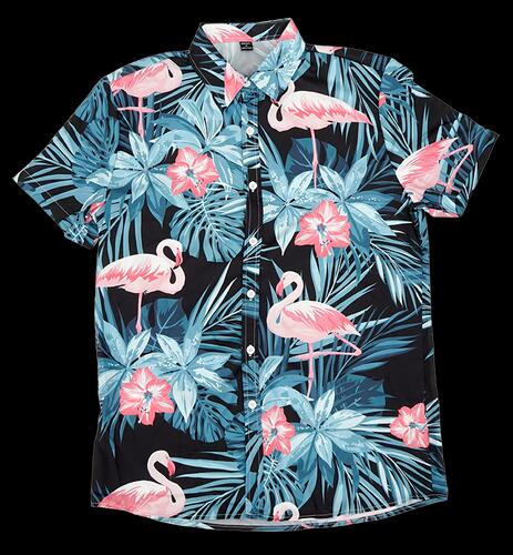Manfinity RSRT Männer Shirt Tropen & Flamingo, Gr. M Manfinity RSRT Männer Shirt Tropen & Flamingo, Gr. M