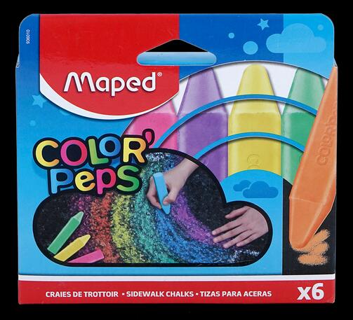 Maped Color Peps Sidewalk Chalks, 6 Stück