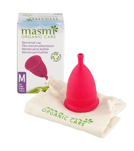 Masmi Organic Care Öko Menstruationstasse, Gr. M, pink