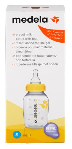 Medela Milchflasche mit Sauger S, 150 ml