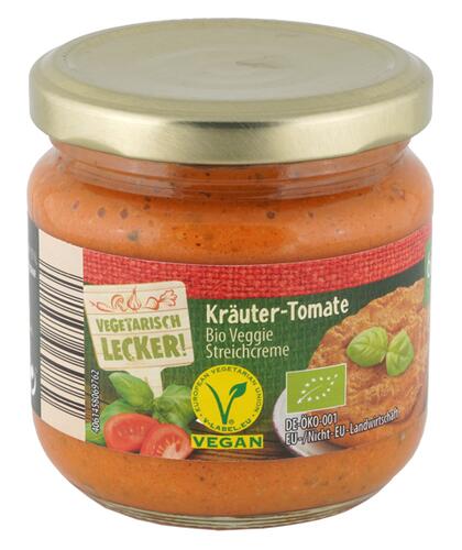 Mein Veggie Tag Vegane Bio Streichcreme Kräuter-Tomate