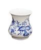 Meissen Vase "Neuer Ausschnitt" Zwiebelmuster, blau, H 6 cm