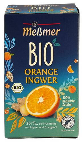 Meßmer Bio Orange Ingwer Früchtetee, Beutel