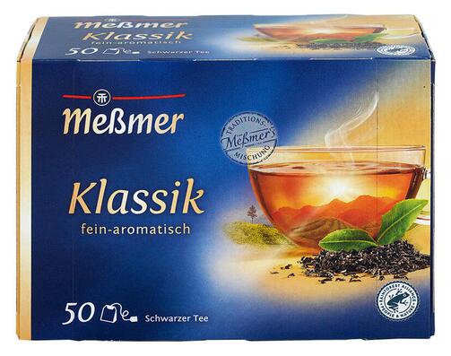 Meßmer Klassik Schwarzer Tee, fein aromatisch, 50 Beutel