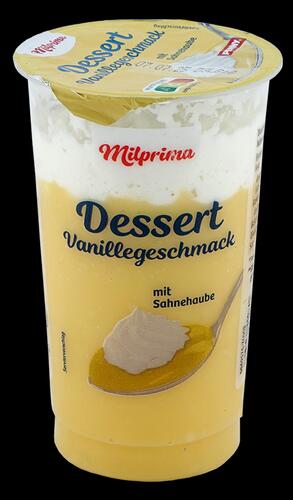 Milprima Dessert Vanillegeschmack mit Sahnehaube