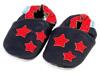 Mini Feet Krabbelschuhe Leder, rote Sterne