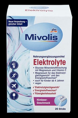 Mivolis Elektrolyte Himbeer-Geschmack, 20 Sticks