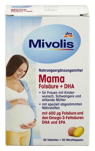 Mivolis Mama Folsäure + DHA, Tabletten + Kapseln