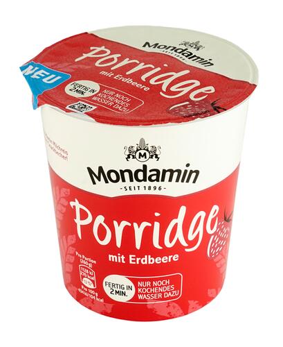 Mondamin Porridge mit Erdbeere, Snackbecher