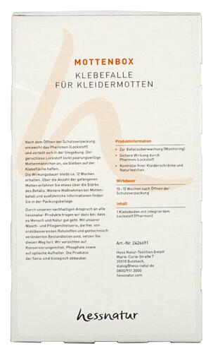 Mottenbox Klebefalle für Kleidermotten