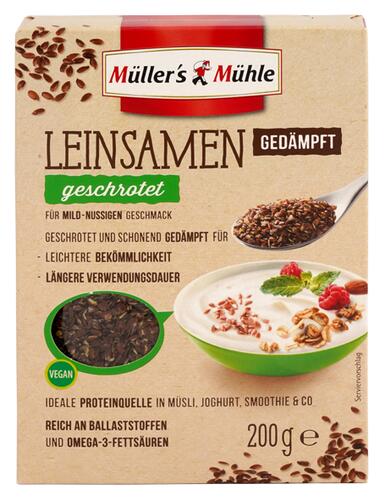 Müller's Mühle Leinsamen gedämpft geschrotet