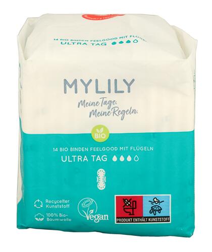 Mylily Bio Binden Ultra Tag, mit Flügeln