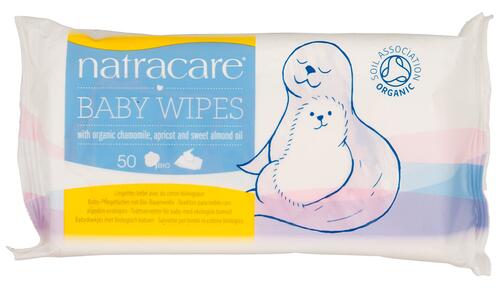 Natracare Baby-Pflegetücher mit Bio-Baumwolle