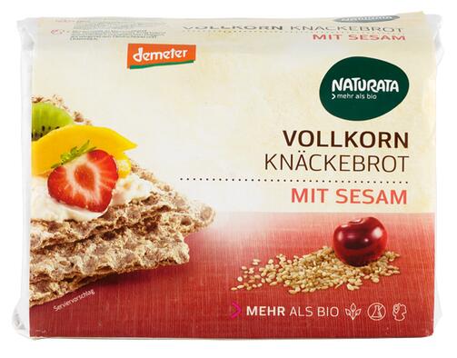 Naturata Vollkorn Knäckebrot mit Sesam, Demeter