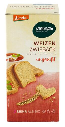 Naturata Weizen Zwieback ungesüßt, Demeter Naturata Weizen Zwieback ungesüßt, Demeter