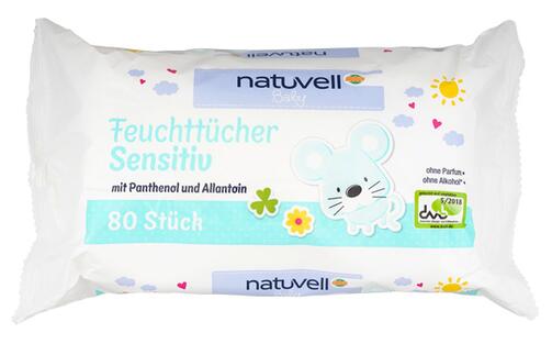 Natuvell Baby Feuchttücher Sensitiv, 4er Pack