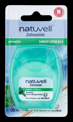 Natuvell Zahnseide Mint-Fresh gewachst, fluoridhaltig