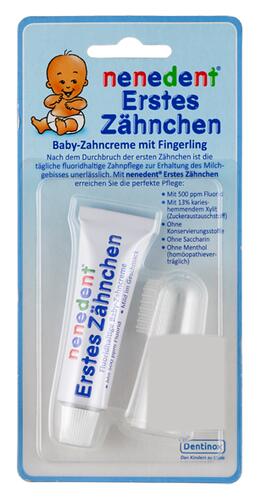 Nenedent Erstes Zähnchen Baby-Zahncreme mit Fingerling