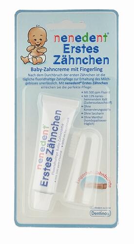 Nenedent Erstes Zähnchen Baby-Zahncreme mit Fingerling Nenedent Erstes Zähnchen Baby-Zahncreme mit Fingerling