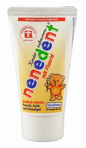 Nenedent Kinderzahncreme mit Fluorid, Himbeer-Erdbeer