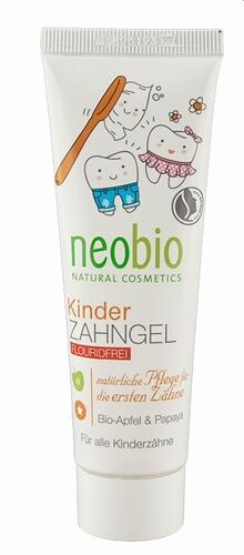 Neobio Kinder Zahngel Fluoridfrei, Bio-Apfel & Papaya