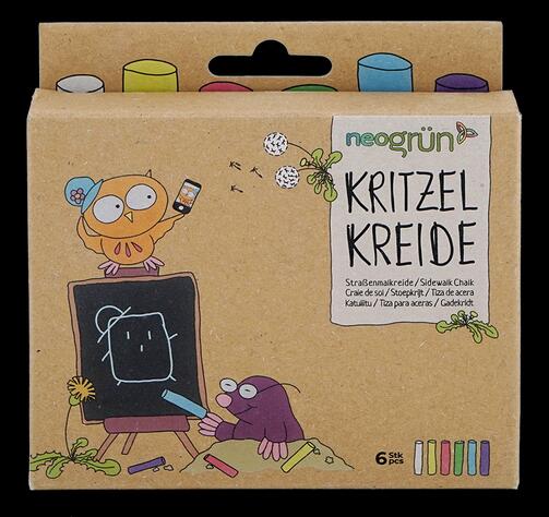 Neogrün Kritzelkreide, 6 Stück