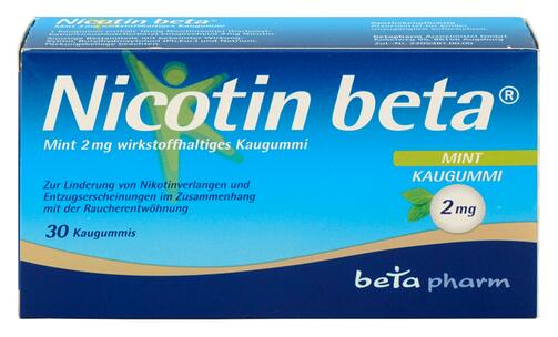 Nicotin Beta Mint Kaugummi 2 mg