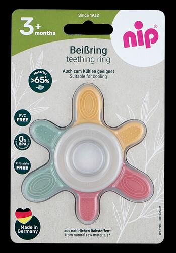 Nip Beißring, mint/gelb/rosa