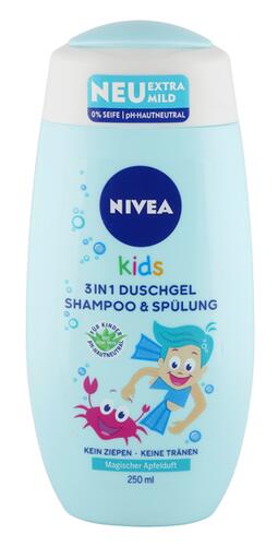 Nivea Kids 3in1 Duschgel, Shampoo & Spülung Apfelduft