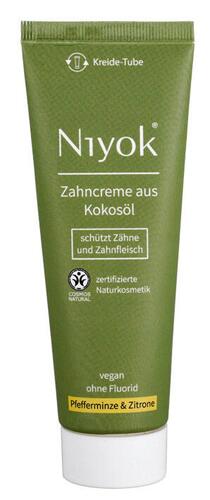 Niyok Zahncreme aus Kokosöl, Pfefferminze & Zitrone ohne Flu