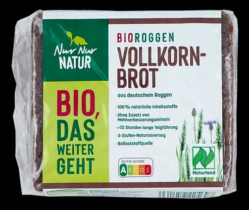 Nur Nur Natur Bio Roggen Vollkornbrot, Naturland