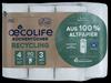 Oecolife Küchentücher Recycling, 3-lagig, 4 Rollen