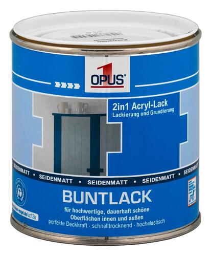 Opus 1 Buntlack 2in1 Acryl-Lack Seidenmatt, reinweiß